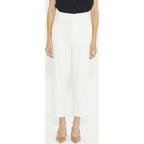 Pantalon White High Waist Straight Fit Women's Trousers - Just Like You - Modalova