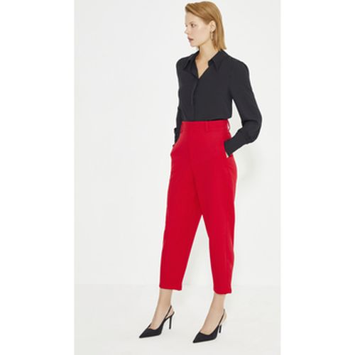 Pantalon Red High Waist Straight Fit Women's Trousers - Just Like You - Modalova