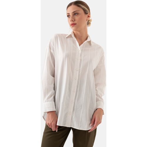 Chemise White Striped Oversized Women's Shirt - Just Like You - Modalova