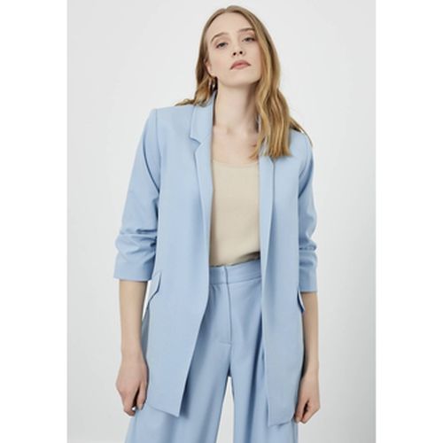 Veste Baby Blue Pleated-Sleeve Oversize Jacket - Just Like You - Modalova