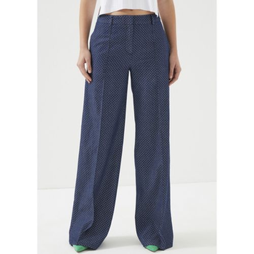 Pantalon Navy Blue Polka Dots Wide Leg Trousers - Just Like You - Modalova