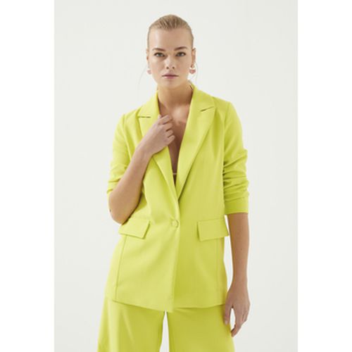 Veste Light Green Gathered Sleeves Blazer - Just Like You - Modalova