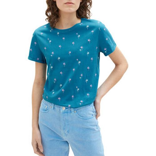 T-shirt Tee Shirt PALMIER Petrol - Tom Tailor - Modalova