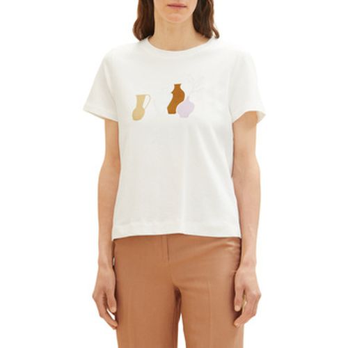 T-shirt Tee Shirt Whisper White - Tom Tailor - Modalova