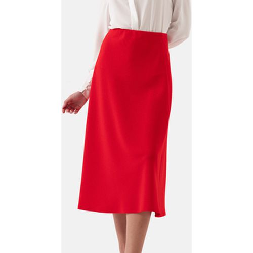 Jupes Red Color Flared Women's Skirt with Elastic Waist - Just Like You - Modalova