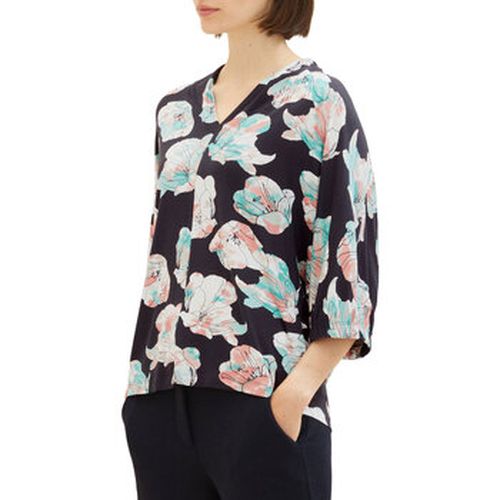 T-shirt Blouse Black Flower - Tom Tailor - Modalova