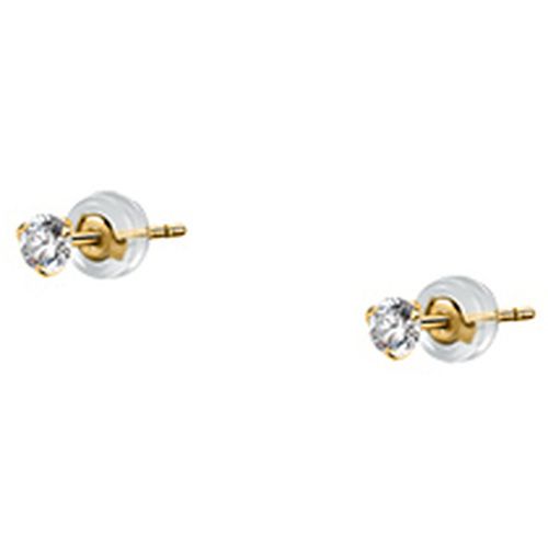 Bijoux Boucles d'oreilles en or 375/1000 et zircon - Cleor - Modalova