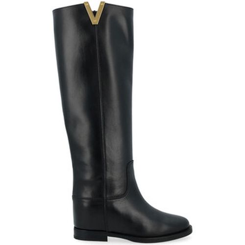 Bottes Botte en cuir noir V or - Via Roma 15 - Modalova