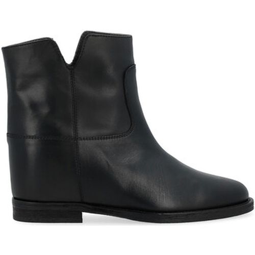 Boots Bottines en cuir noir - Via Roma 15 - Modalova