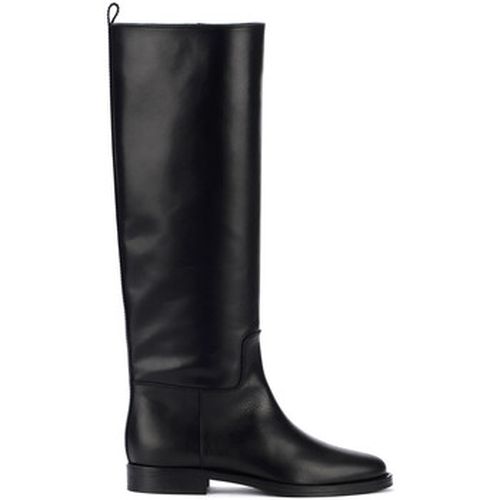 Bottes Botte cavalière en cuir noir - Via Roma 15 - Modalova