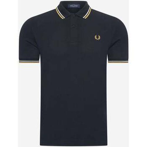 T-shirt Chemise à double bouts - marine écru nid d'abeille - Fred Perry - Modalova