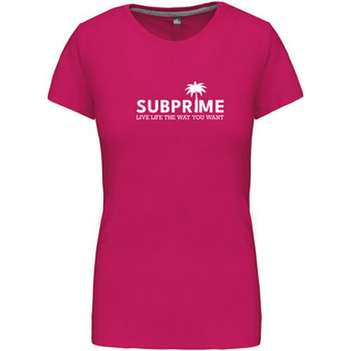 T-shirt Subprime Wmn Tee Palm Rood - Subprime - Modalova