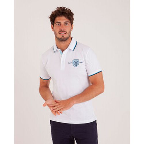 T-shirt Polo uni col popeline imprimée avec broderies - Camberabero - Modalova