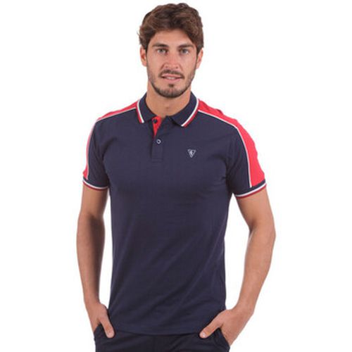 T-shirt Polo manches courtes bicolore marine - Camberabero - Modalova