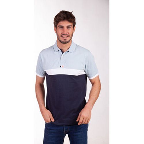 T-shirt Polo manches courtes colorblock ciel - Camberabero - Modalova