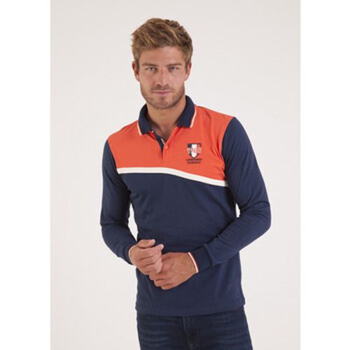 T-shirt Polo manches longues colorblock marine - Camberabero - Modalova