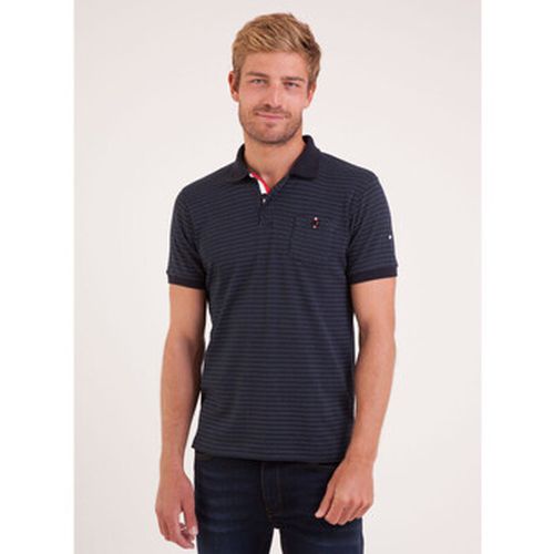 T-shirt Polo en coton interlock micro-motifs marine - Camberabero - Modalova