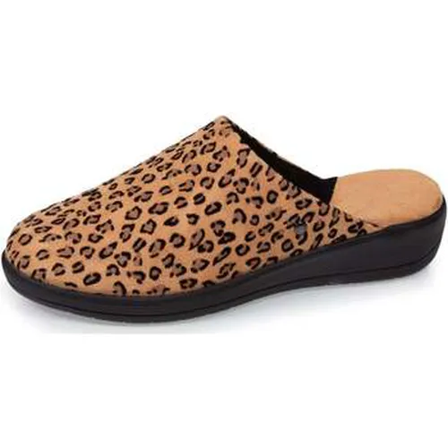 Chaussons Chausson mules talon Léopard - Isotoner - Modalova