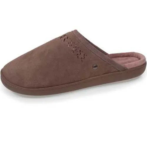 Chaussons Chausson mules cuir Taupe - Isotoner - Modalova