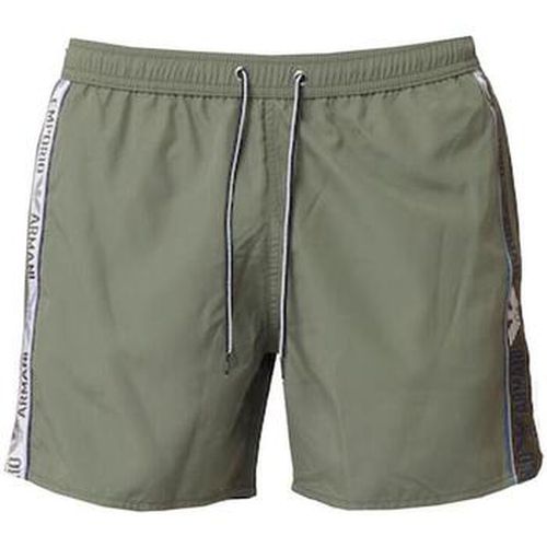 Maillots de bain Beach Tape Logo Swim Shorts - Military Green - Emporio Armani - Modalova