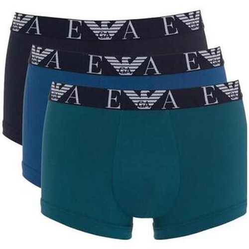 Boxers Three Pack Logo Trunks Green/Blue/Black - Emporio Armani - Modalova