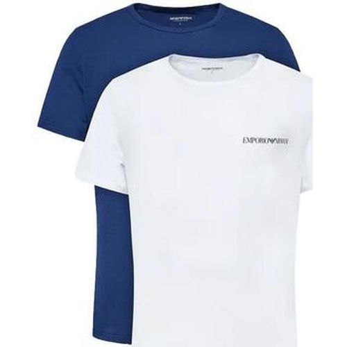 T-shirt Lounge 2 Pack Crew T-Shirts White/Blue - Emporio Armani - Modalova