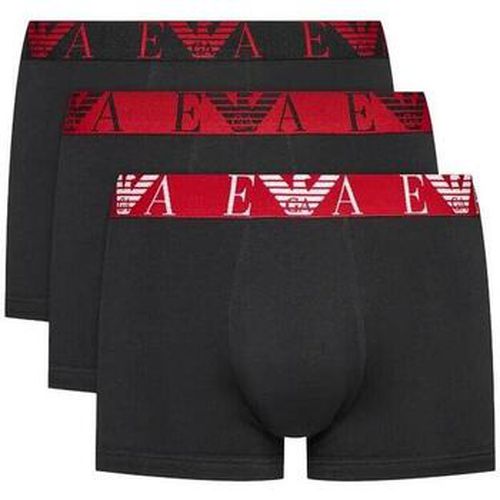 Boxers 3 Pack Stretch Cotton Trunks Black - Emporio Armani - Modalova