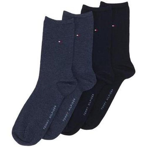 Chaussettes Two Pack Knitted Logo Socks Dark Navy Blue - Tommy Hilfiger - Modalova