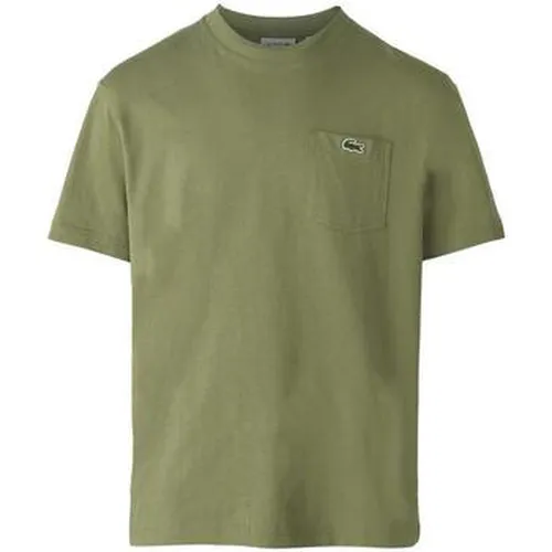 T-shirt Chest Pocket Cotton T-Shirt Khaki - Lacoste - Modalova