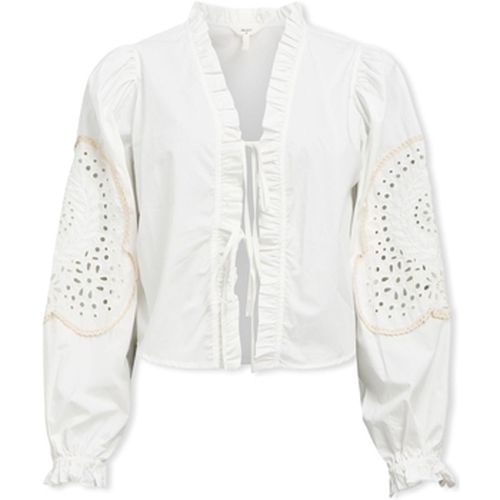 Blouses Noos Top Brodera L/S - White Sand - Object - Modalova