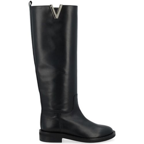 Bottes Botte en cuir noir avec V argenté - Via Roma 15 - Modalova