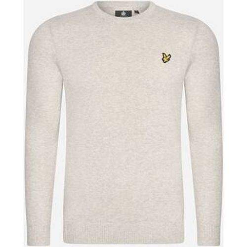 Pull Pull en coton mérinos à col ras du cou - clair marbré - Lyle & Scott - Modalova