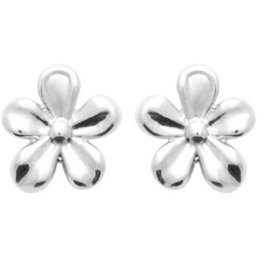 Boucles oreilles Boucles d'oreilles Fleur en argent rhodié - Brillaxis - Modalova