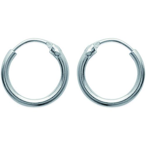 Boucles oreilles Créoles en argent rhodié 12mm - Brillaxis - Modalova