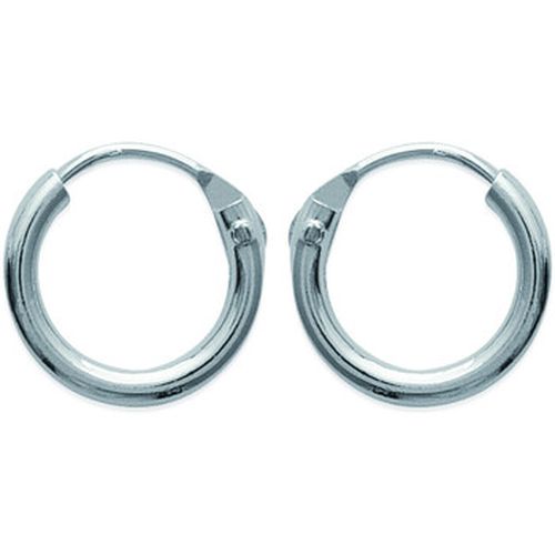 Boucles oreilles Créoles en argent rhodié 10mm - Brillaxis - Modalova