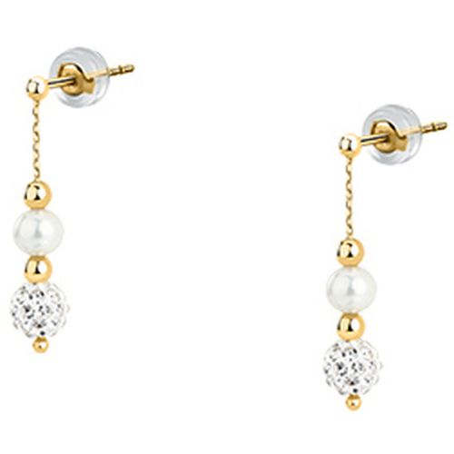 Bijoux Boucles d'oreilles en or 375/1000 et cristal - Cleor - Modalova