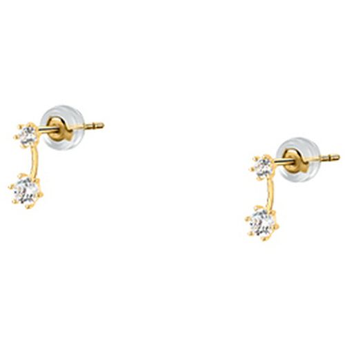 Bijoux Boucles d'oreilles en or 375/1000 et zircon - Cleor - Modalova