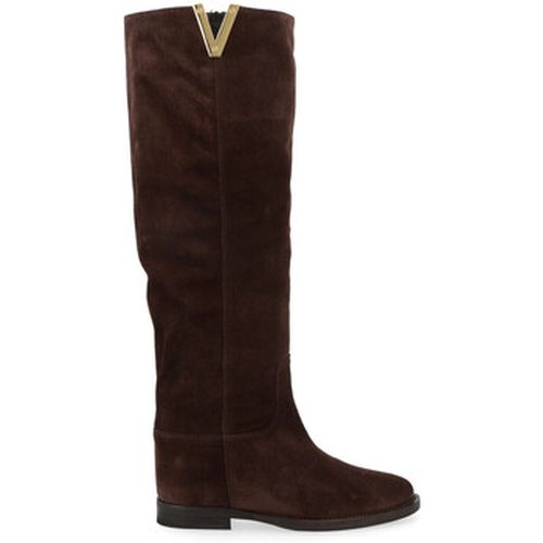 Bottes Botte en daim marron foncé - Via Roma 15 - Modalova