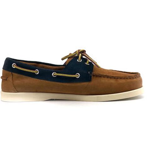 Chaussures bateau Santiago - Suede Brown/Blue - Duca Di Morrone - Modalova