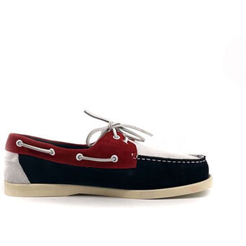 Chaussures bateau Santiago - Suede Red/Blue - Duca Di Morrone - Modalova