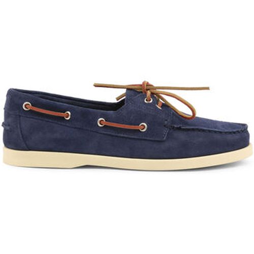 Chaussures bateau Santiago - Suede Blue - Duca Di Morrone - Modalova