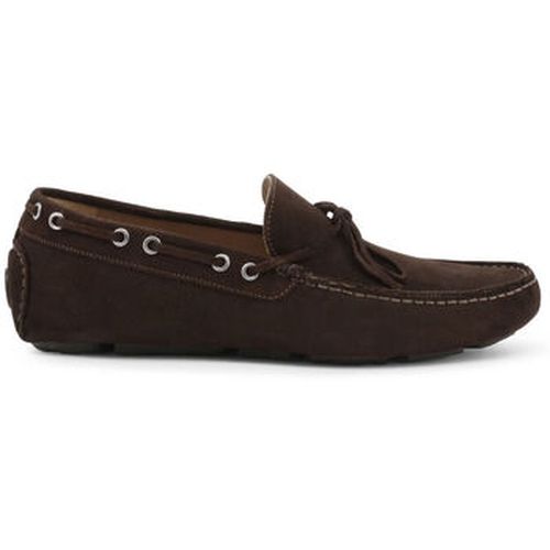 Chaussures bateau Edoardo - Suede Dark Brown - Duca Di Morrone - Modalova