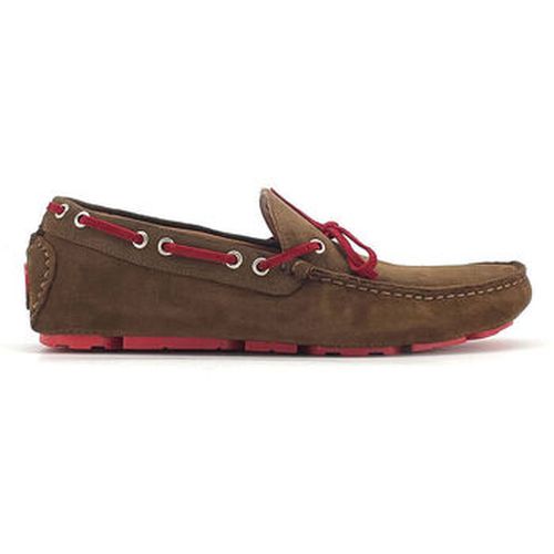 Chaussures bateau Edoardo - Suede Brown - Duca Di Morrone - Modalova