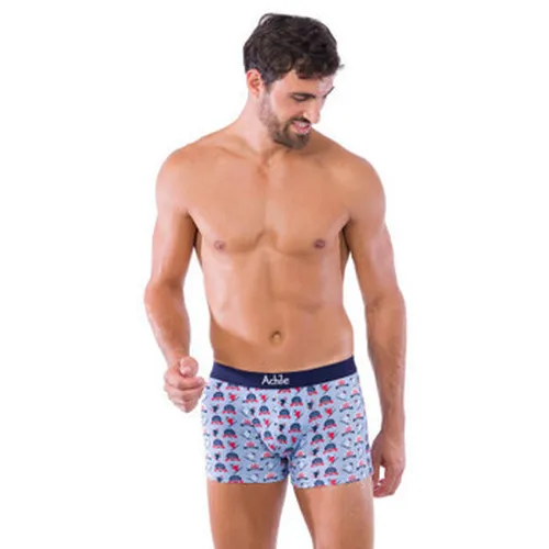 Boxers Pack de 2 boxers en coton bio motifs WINTER et uni - Achile - Modalova