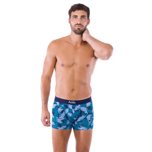 Boxers Pack de 2 boxers en coton bio PRINT ART et uni - Achile - Modalova