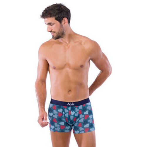 Boxers Pack de 2 boxers en coton bio motifs COEURS et uni - Achile - Modalova