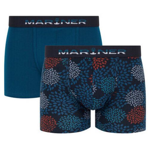 Boxers Lot de 2 shortys en coton bio fantaisie dahlia et uni - Mariner - Modalova