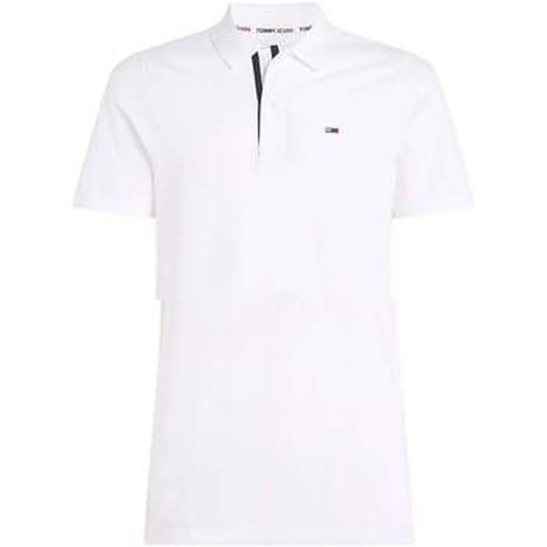 T-shirt Slim Flag Placket Polo Shirt White - Tommy Jeans - Modalova