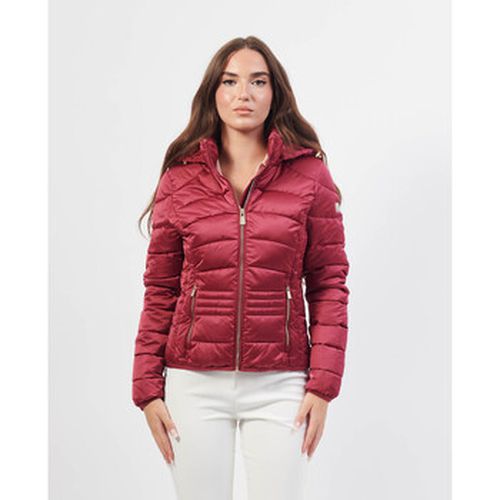 Blouson veste matelassée fuchsia à capuche - Yes Zee - Modalova