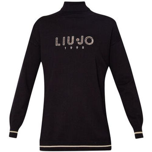 Pull Pull à col roulé avec logo et strass - Liu Jo - Modalova